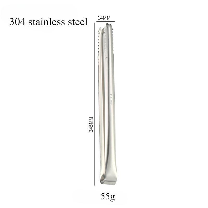 Nerezová ocel Kleště na led Cukrové kleště Hotelový bar Naběračka na ledové kostky Nástroj pro servírování kávy, čaje a jídla, Multifunkční kleště na jídlo 1 ks