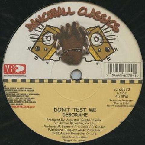 12inch Record DEBORAHE GLASGOW, SHABBA RANKS / DE - Don't Test Me (Combination) / Don't VP126378 Dancehall Class 1988 US Reggae, Ska & Dub