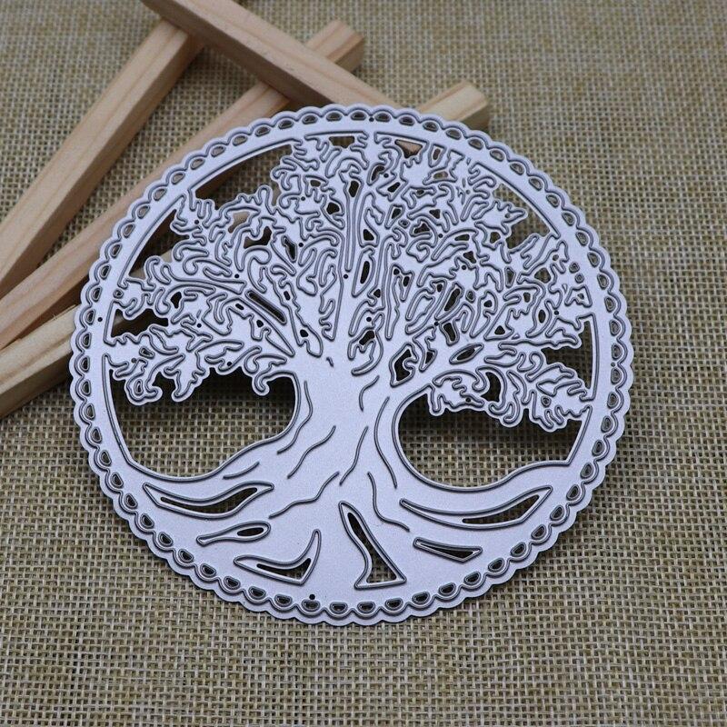 Vyřezávací raznice na kov Kruh Velký strom Diy Scrapbooking Fotoalbum Dekor Embossování Papírové přání Řemesla