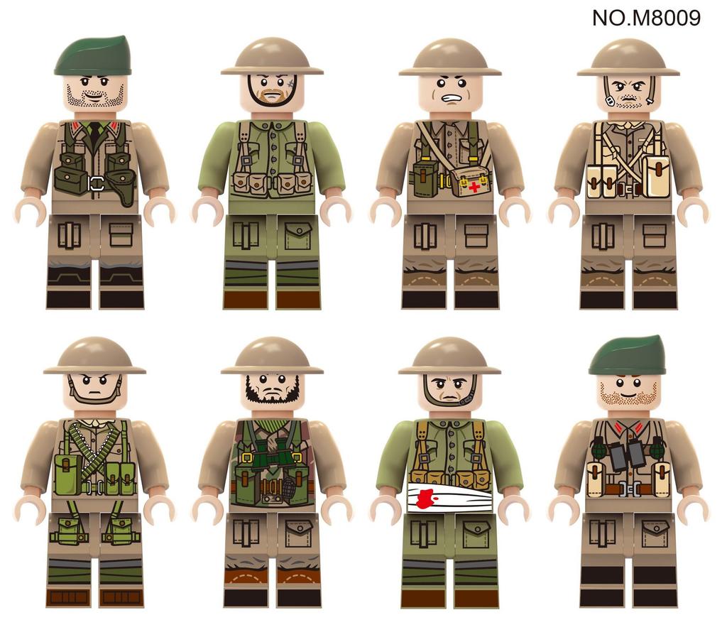 M8051 Military Building Block Soldier Doll Boy Small Particle Assembly Toy