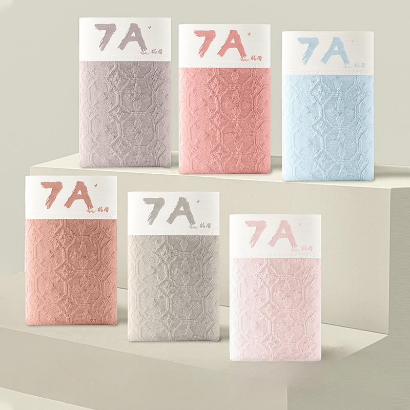 Female Spring and Autumn Middle Waist No Trace 7A Class Antibacterial Pure Cotton Underwear