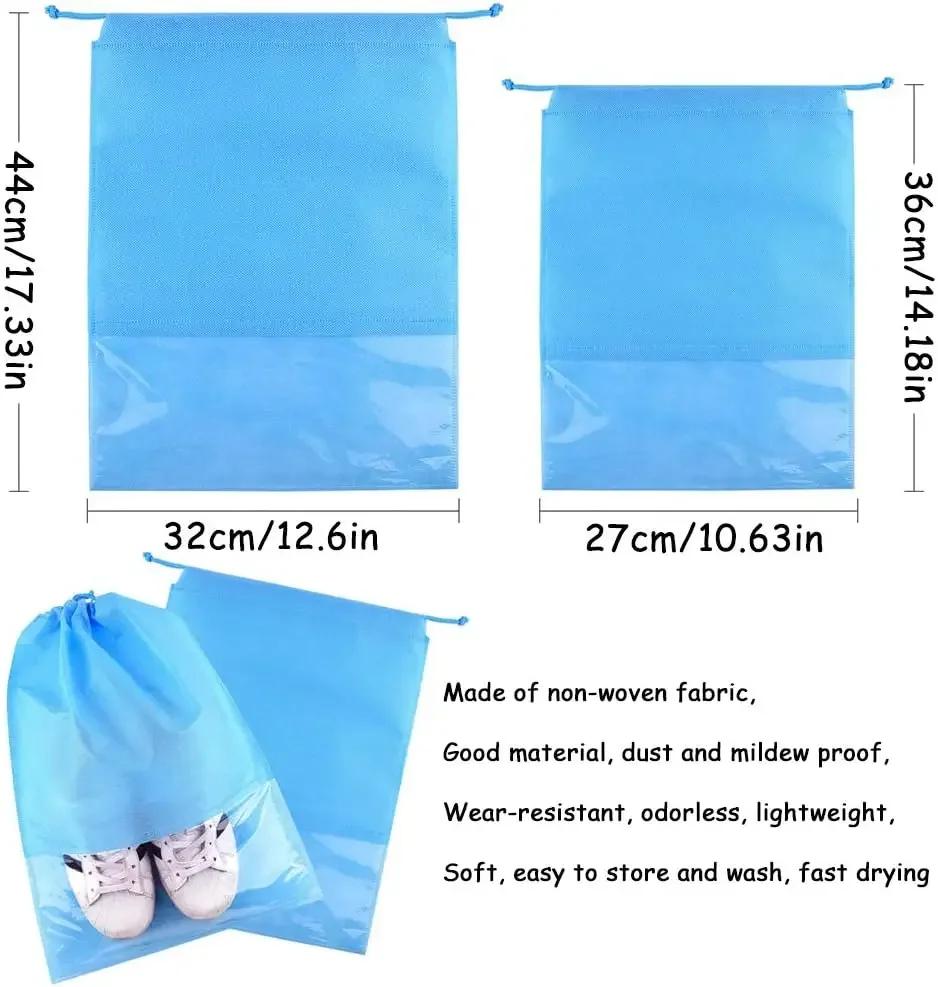 20 Stück Reise-Schuhtaschen Staubdichte Kordelzug-Aufbewahrungstaschen Vliesstoff-Beutel Schuh-Organizer Reise-Schuhbeutel-Organizer Tragbar