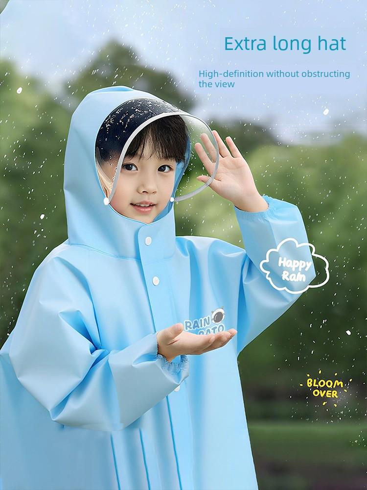 Children's Raincoat for Kindergarten and Elementary School Students, Special for Going to School, Rainproof, Thickened, Cute Rain Poncho for Boys and