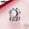 WOSTU 925 Silver Family Jewelry Series Mother & Daughter Charm Sister Beads Angel Guardian Pendant Fit DIY Bracelet NEW