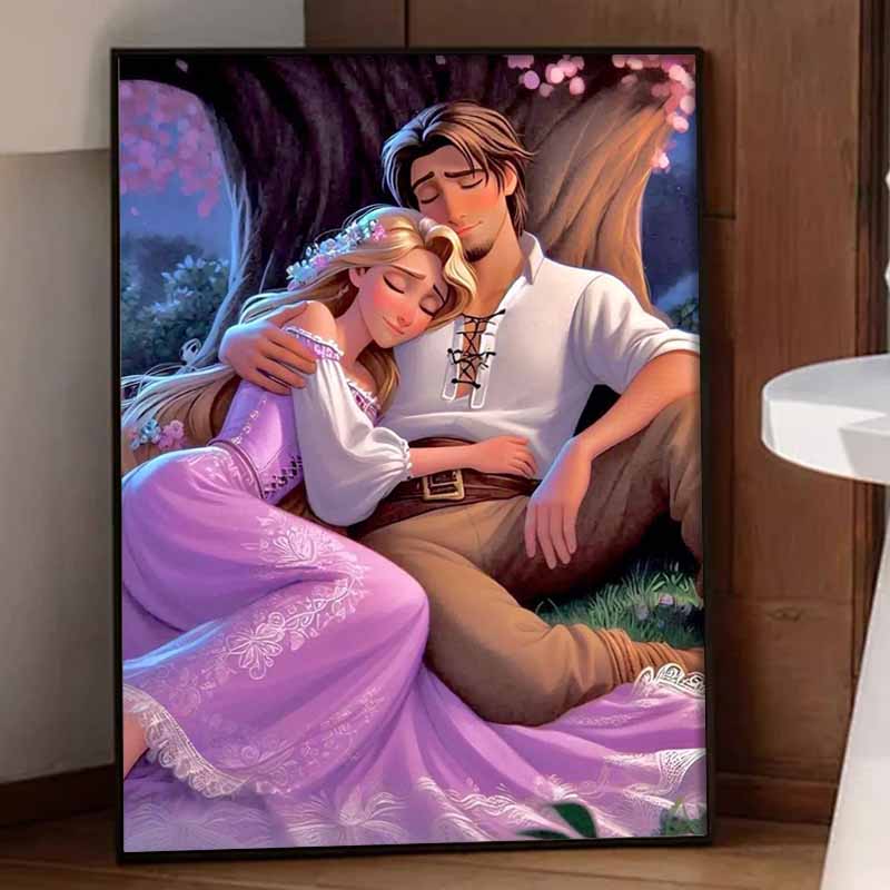 Disney Diamond Painting 5D Handmade DIY Gift Diamond Painting Set Rapunzel&Flynn Art Home Decor