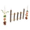 Parrot Hanging Toys Relieve Boredom Interactive Safe Wooden Parrot Hanging Ladder and Chewing Toys
