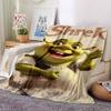 Shrek Theme Printed Blanket - Perfect for Couch, Bed, Travel & Outdoor Use | Machine Washable, Cozy & Durable.