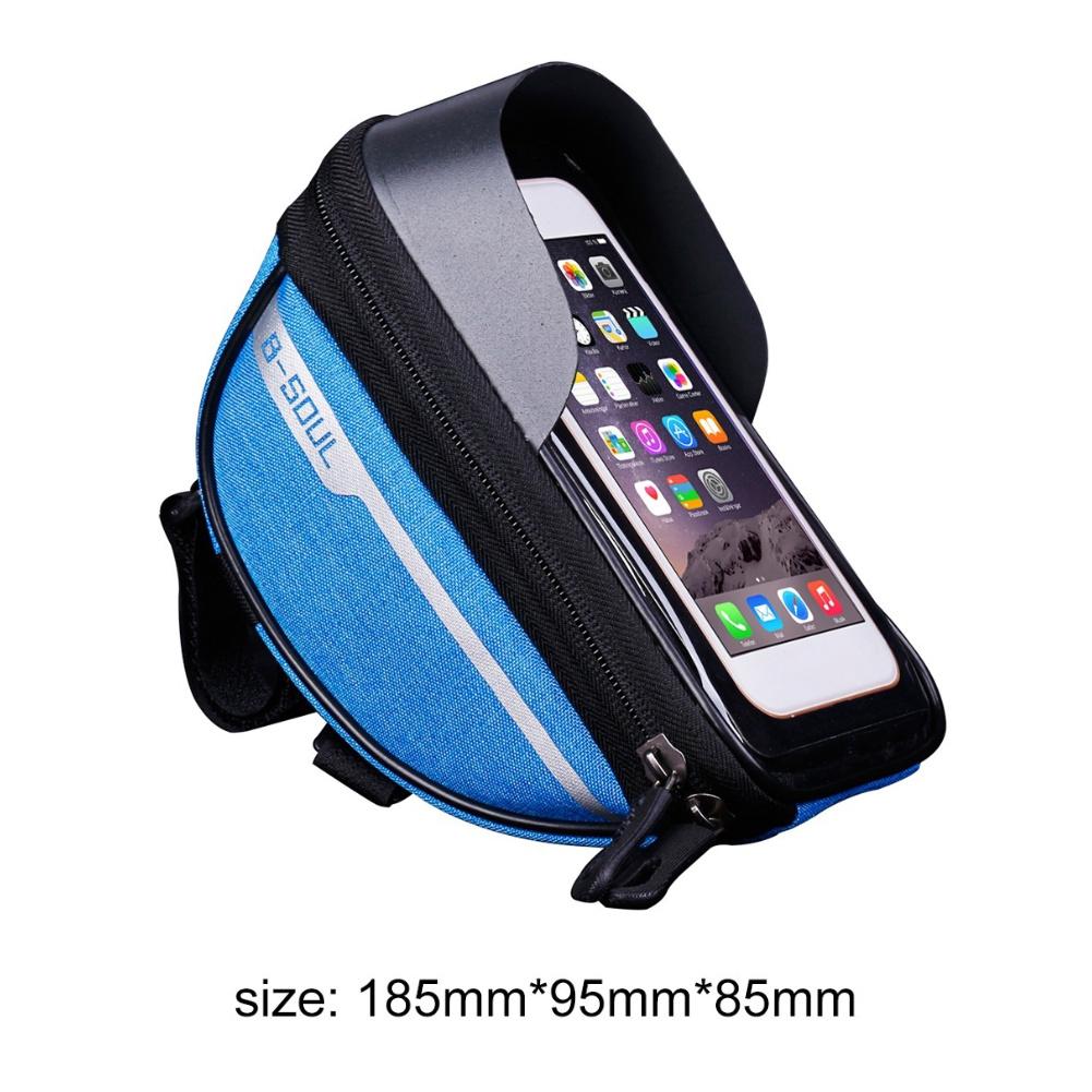 Touch Screen Bike Top Tube Bag EVA Bicycle Front Frame Bag Bike Front Top Tube Frame Bag Bicycle Accessories Fit for 7 In Phones