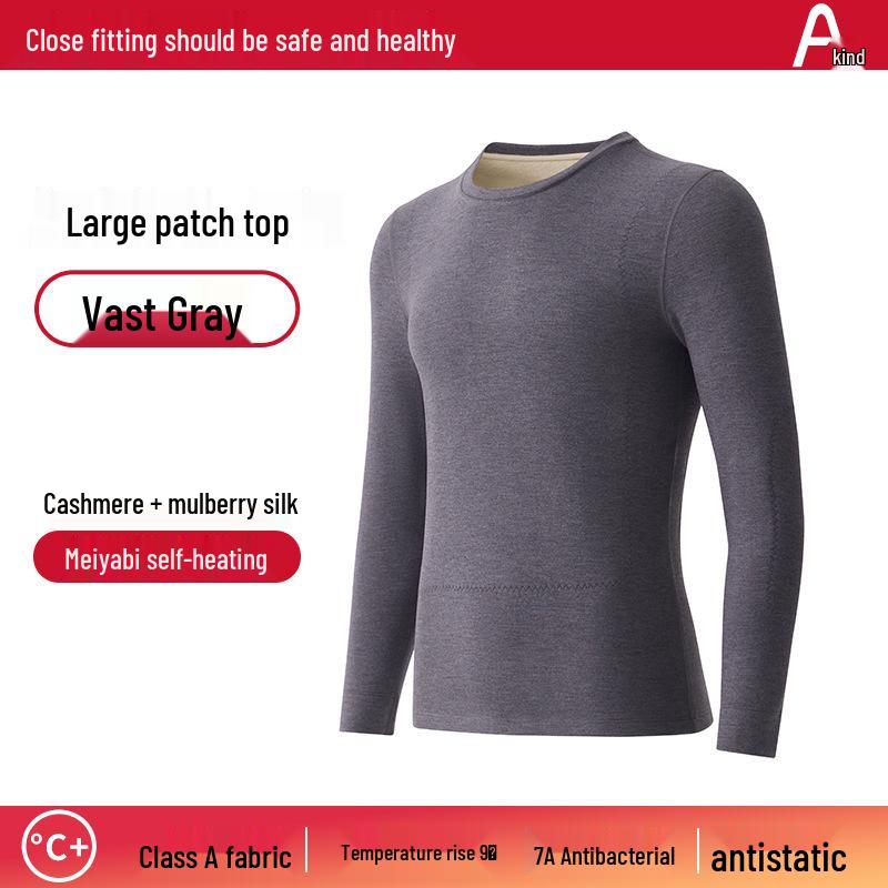 Unisexová dvouvrtstvá termální sada: Kašmírové hedvábné spodní prádlo a podzimní oblek s velvetovou podšívkou