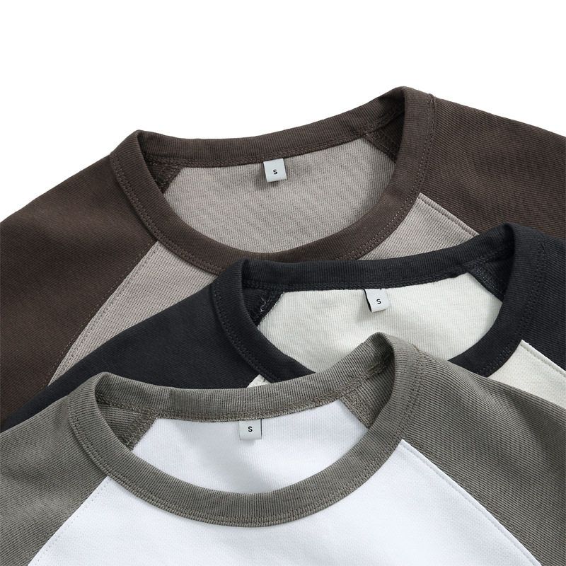 Short sleeve T-shirt Men 2023 Summer New Japan fashion Fashion Brand Raglan Sleeve T-shirt Couple White Double-sided Cotton Boys Top