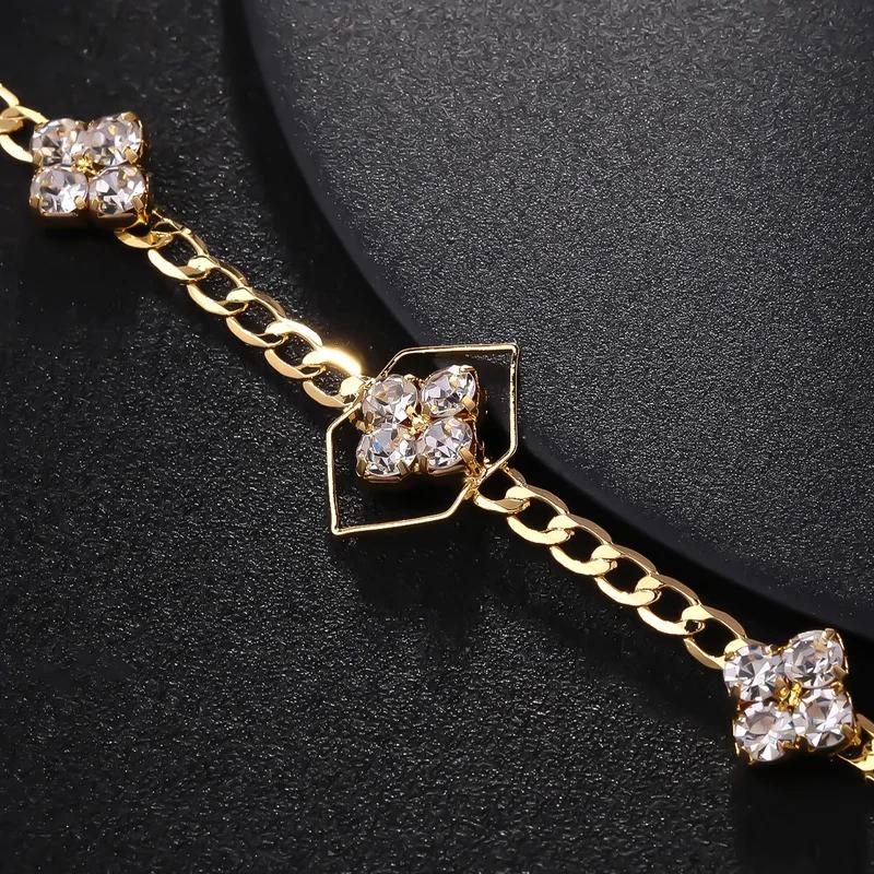 New Elegant Boho Square Forehead Chain Headband Hair Decoration Fashion Gift Indian Rhinestone Head Chain Princess Jewelry Gift