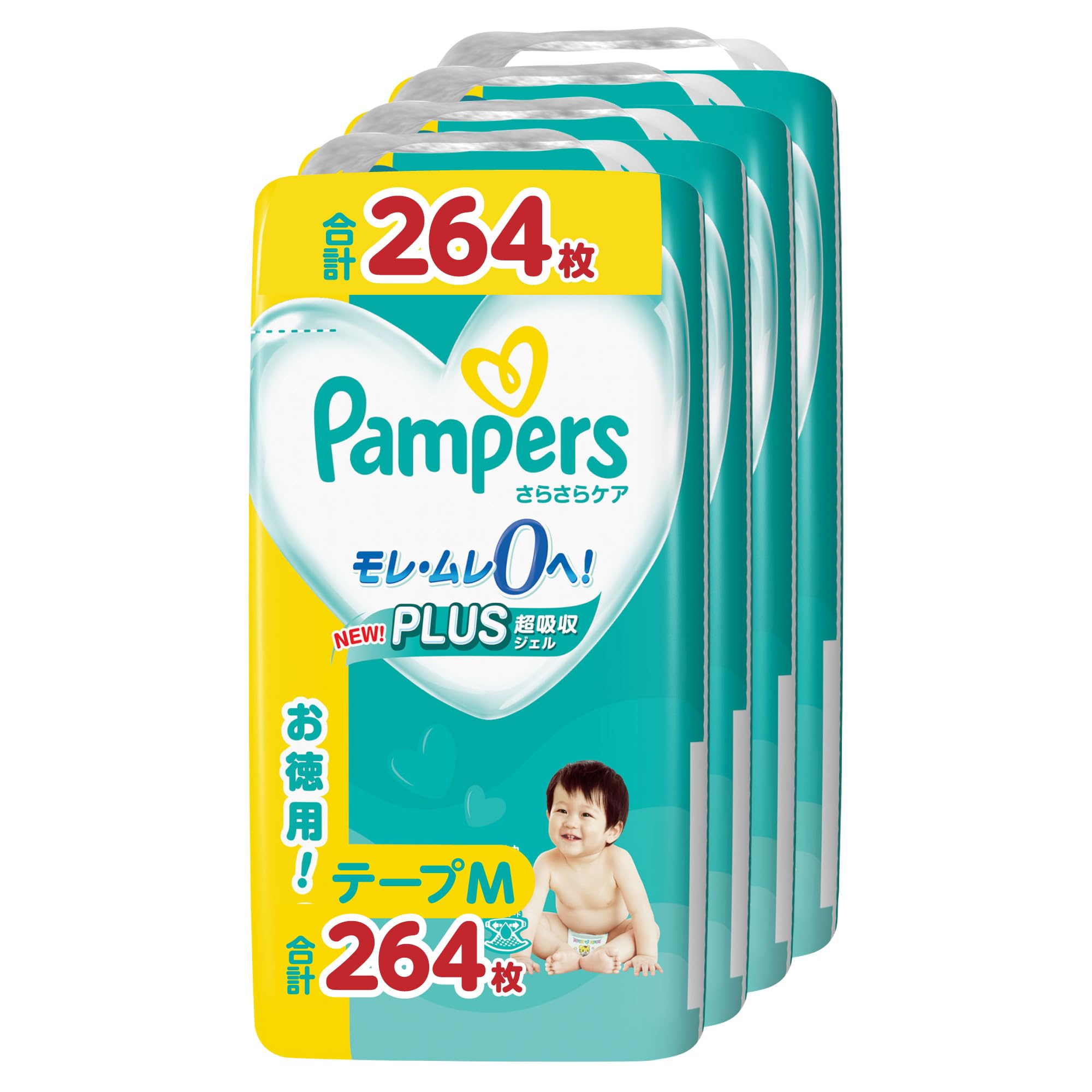 

M Pampers Diaper Smooth Care 264 листа x 4 [размер ленты] (6~11 кг) (66 упаковок) [Элемент дела] белый