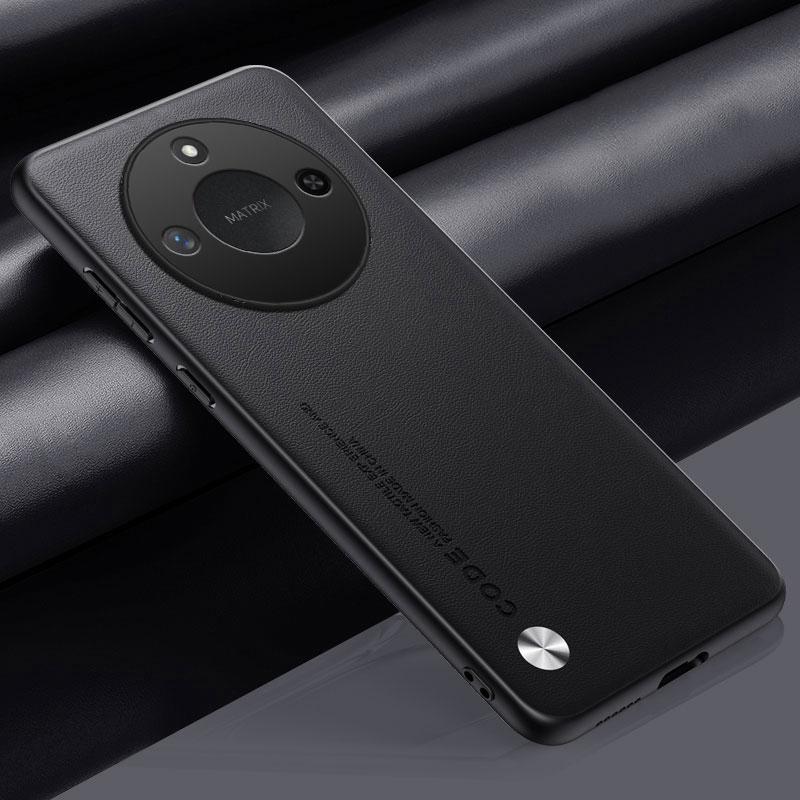 

Роскошный чехол из искусственной кожи для Honor X9C Smart Back Cover, матовый силиконовый противоударный чехол с полной защитой для телефона Honor X60 5G Honor X9C Smart чёрный