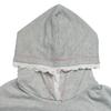 TikTok Trend: 2026 Autumn/Winter Mid-Length Hooded Sweatshirt for Women with Bowknot and Lace Details.