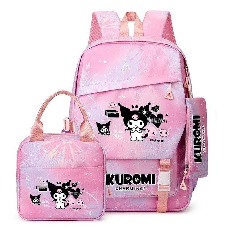 3-teiliges Schulrucksack-Set für Schüler Große Kapazität Oxford-Stoff Schultasche mit Schultergurt und Federmäppchen