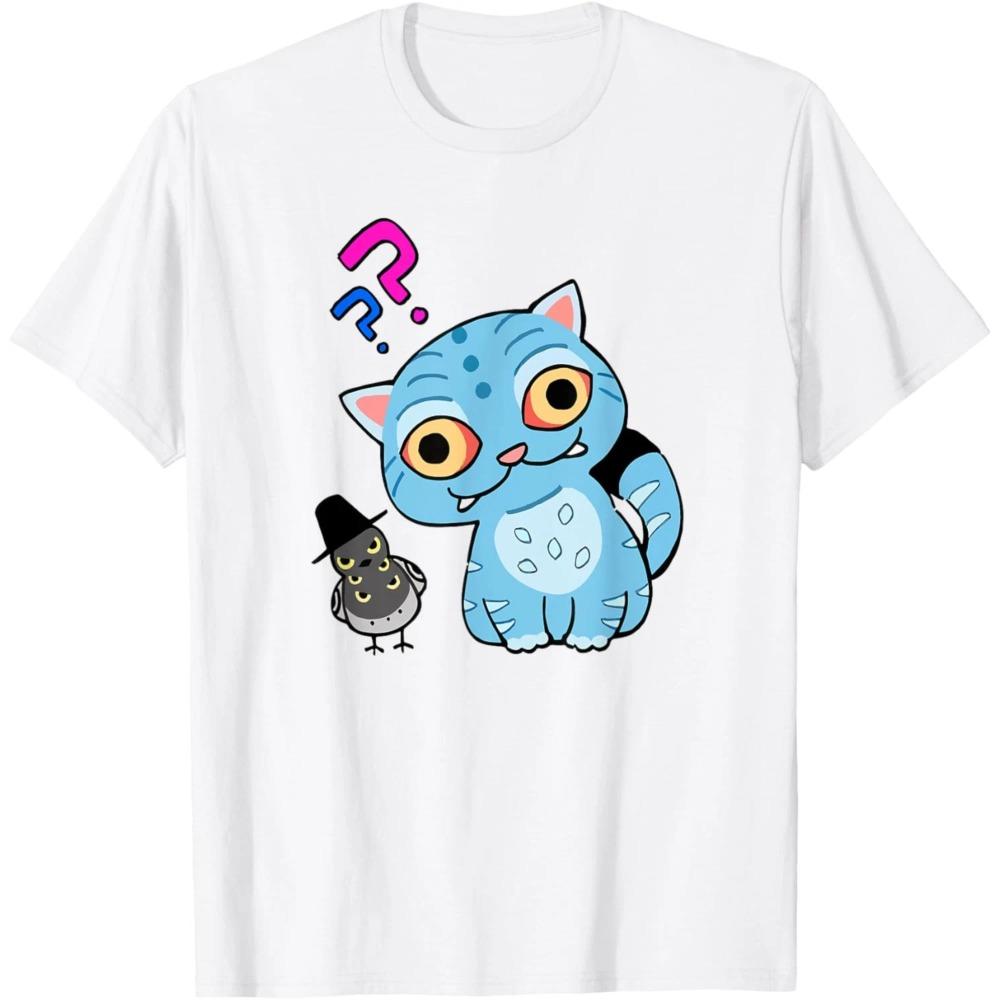 

K-pop Охотники на демонов Футболка Тигр Харадзюку Круглый вырез Повседневная рубашка Подарок Футболка Харадзюку Подарок Топы с коротким рукавом Женская одежда S