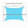 Lake Blue Triangle Oxford Cloth Canopy: Outdoor Sun & Rain Protection Sail
