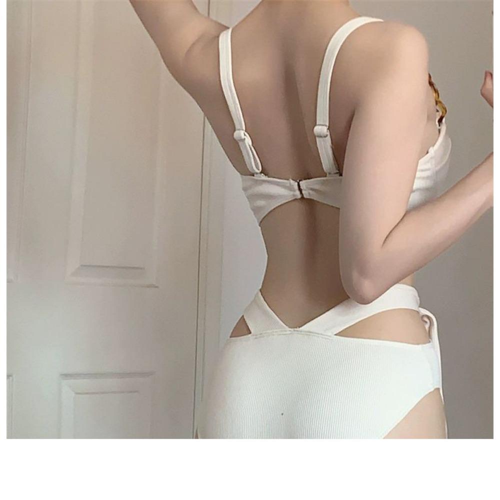 Sexy Bikini Small Breasts Gather Vacation Hot Spring Hollow Backless Swimsuit