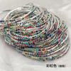1Pcs Single Row Cubic Zirconia Tennis Bracelet Silver Color Elastic Bangle for Women Multi Layered Wearing Streetwear Jewelry
