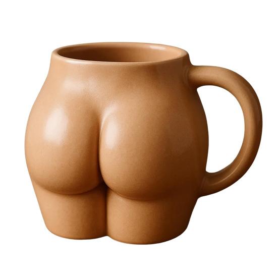 Vtipný hrnek na kávu ve tvaru zadku, novinka, hrnek ve tvaru boků 285 ml, sexy hrnek na pití boků, humorné dárky pro ženy a muže