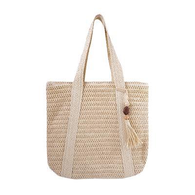 Straw Large Bag Woven Bag Storage Large Capacity Commuters Tote Bag Seaside Woven Beach Bag