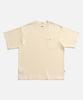 Mideueobdeiteu Vertical Ribbed Pocket Ss Tee Tee Cream