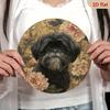 Shih Tzu Round Aluminum Wall Sign 8 Inch Outdoor Decor with Hole