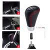 Universal 5 Speed Manual Leather Red Stitch Gear Shift Knob Car Gear Stick Shift Knob Lever Manual Transmission M8 M10 M11 M12