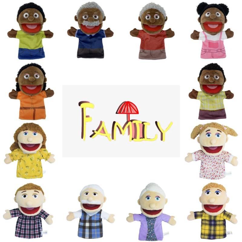 African Family Plush Toy Hand Puppet For Creative Roleplaying