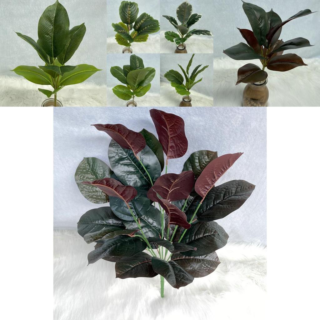 Replica Green Plant With 26 Leaves For Event Decoration And Photography Backdrops