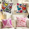 Trend LLovely Cushion Cover Pillow Case Antidustmite Pillowcase Silky Short Plush Sofa Cushion Cover Hot