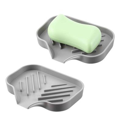 Wasserabweisende Silikon-Seifenschale, Kreativer Japanischer Stil, Erhältlich in Großen, Mittleren und Kleinen Größen mit Abflussmatte.