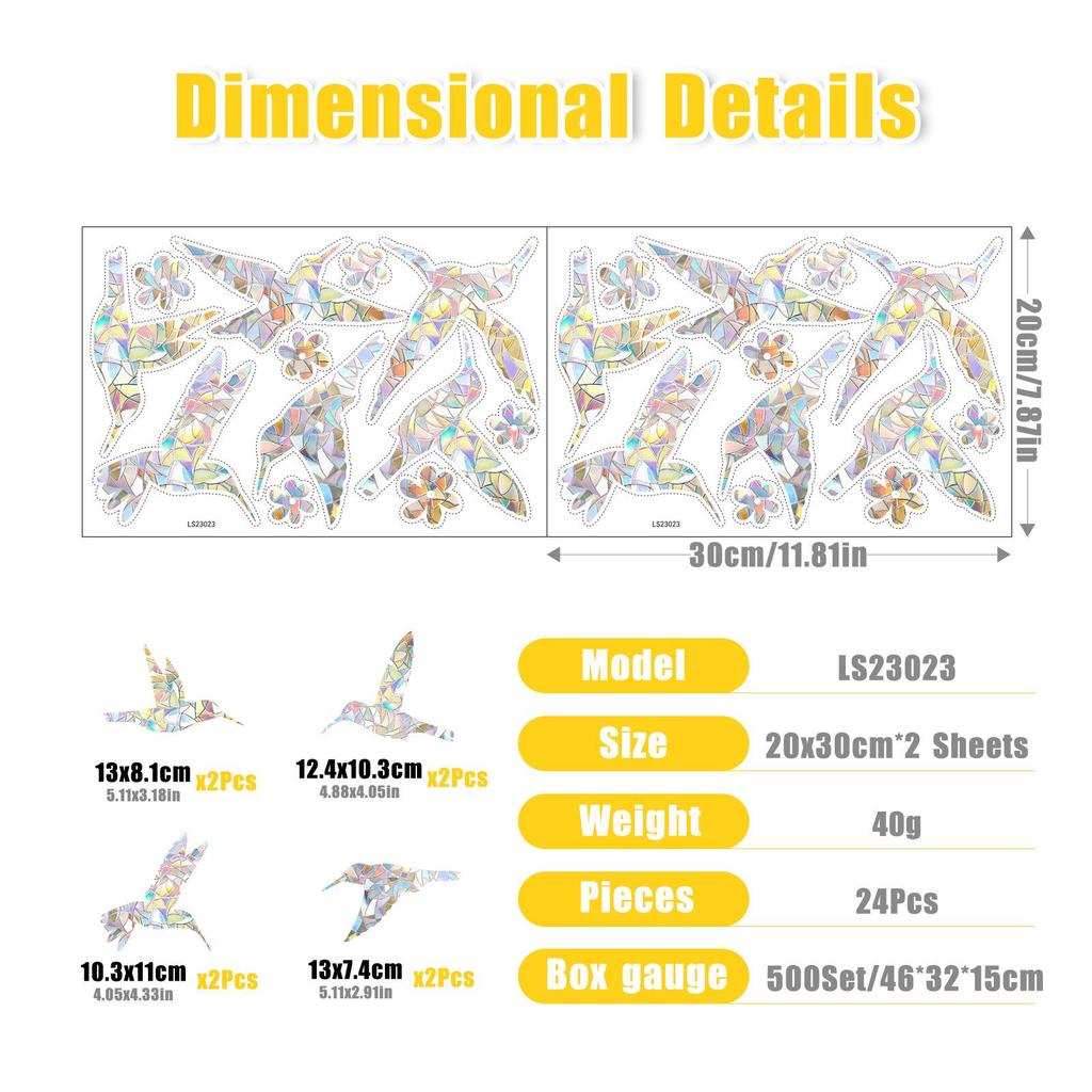 Colorful Rainbow Prism Butterfly Window Cling: Electrostatic Glass Decor & Sun Catcher