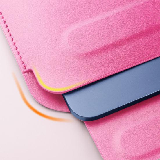 16 Zoll Laptop Hülle Slim Magnetverschluss Einfarbig Multifunktional Universal Mauspad Kunstleder Wasserdicht Notebook Tasche für MacBook