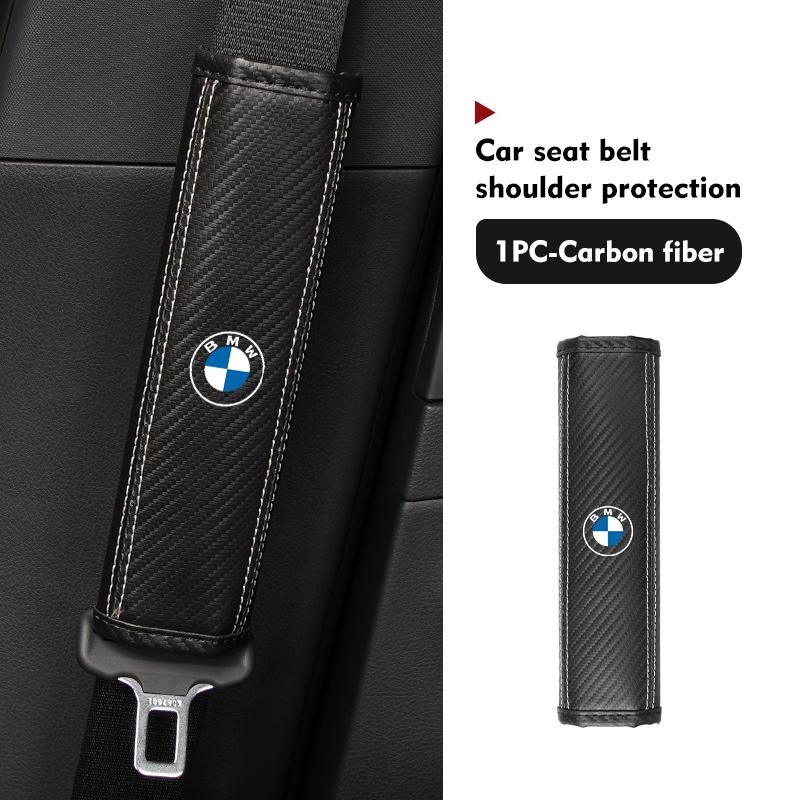 MLKH2 Leather Car Seat Belt Shoulder Cover Protection Accessories For BMW E90 E60 E46 E39 F30 F10 E87 X3 X4 X5 X1 G30 G20