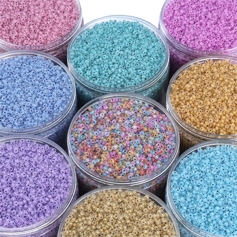 3mm Charm Tjeckiskt Glas Protein Silver Plating Seed Beads DIY Armband Halsband För Smycken Tillbehör Tillbehör