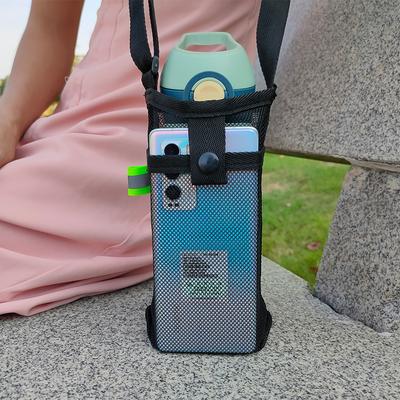 Taşınabilir Spor Su Şişesi Kılıfı File Bardak Kılıfı Kılıf Askılı Cep Telefonu Çantası Görünür Çanta Açık Hava Kamp Aksesuarları