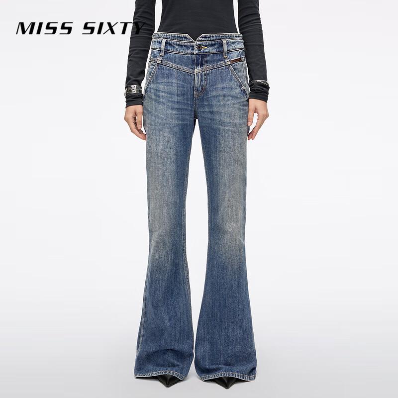 

Женские джинсы MISS SIXTY с V-образной талией, высокой посадкой, узкие, микро-клеш 27