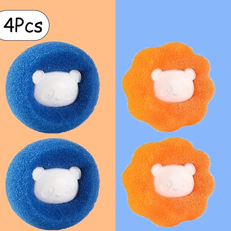 1-4Pcs Pet Hair Remover Reusable Ball Laundry Washing Machine Filter Wool Sticker Cat Hair Remover Pet Fur Lint Catcher Home