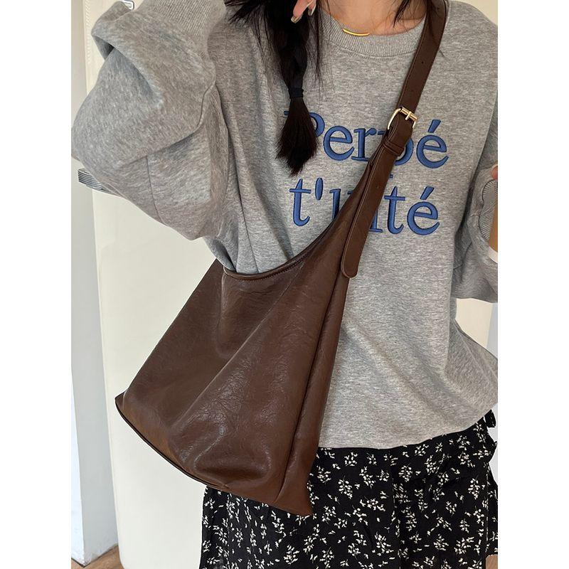 

Женская сумка из мягкой кожи на одно плечо, ретро, для работы, подмышечная сумка Curry