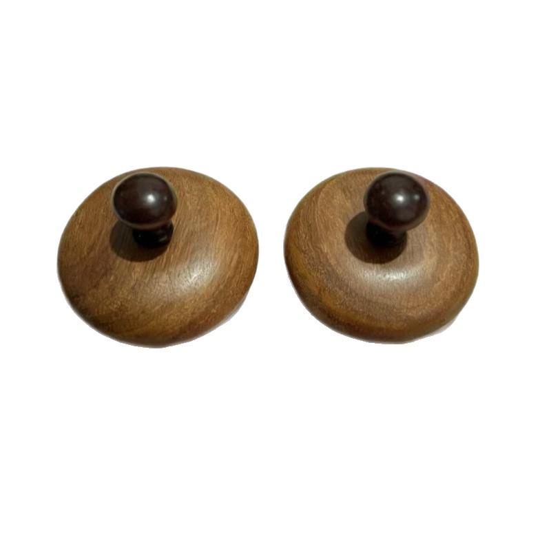 Solid Wood Sandalwood Massage Comb - Round, 28 Pins for Scalp Therapy