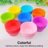 10X Reusable Silicone Round Cake Cup Muffin Chocolate Cupcake Mold Baking Mould