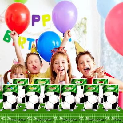 10/20/30 st Fotbollstema Party Favörer Godispåsar Fotboll Presentförpackning Godispåse Pojke Barn Födelsedagsfest Dekorationstillbehör