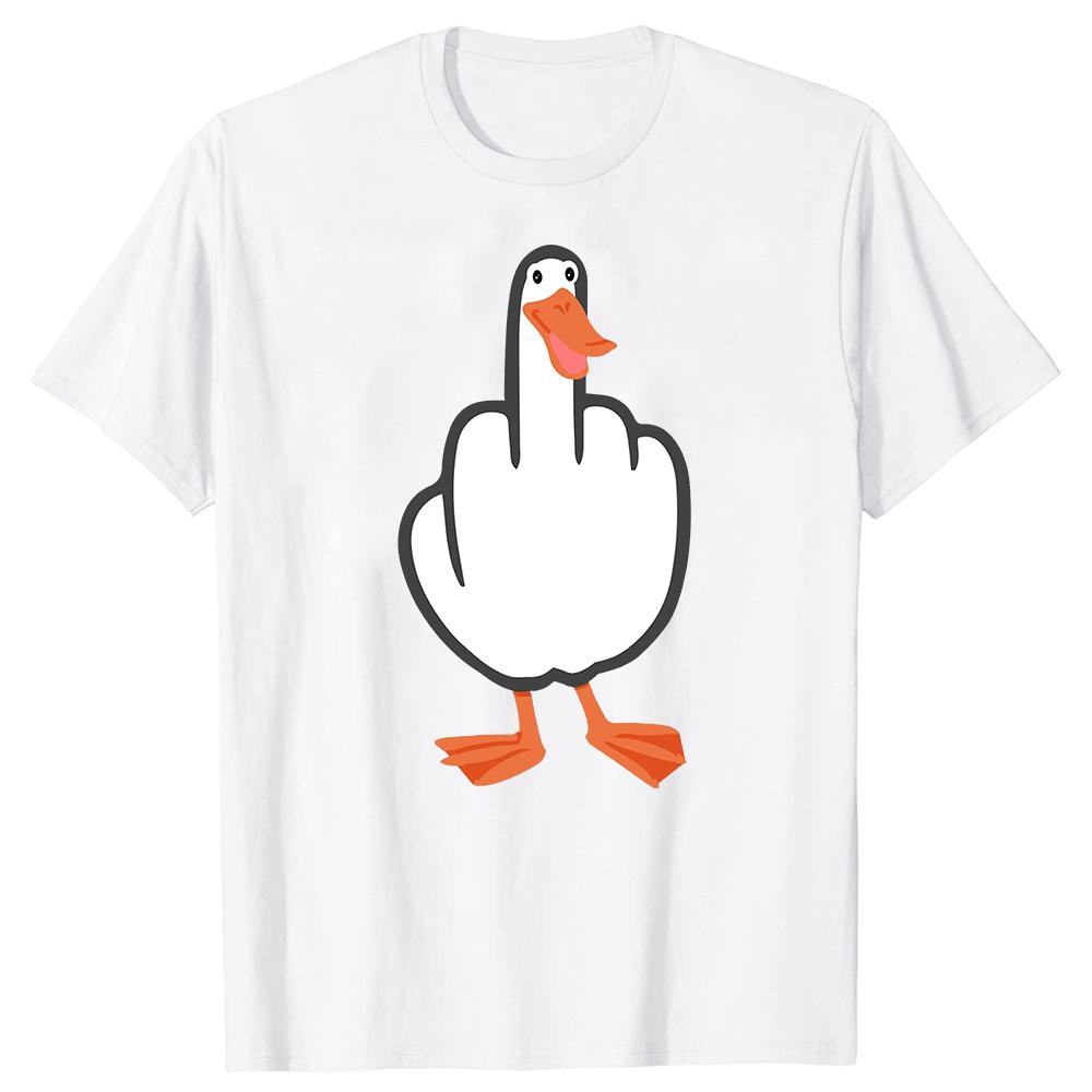 DUCK YOU Tričko s potiskem prostředníčku Pánské Krátký rukáv Kulatý výstřih Volné Tričko Letní Dámské Unisex Tričko Topy Camisetas