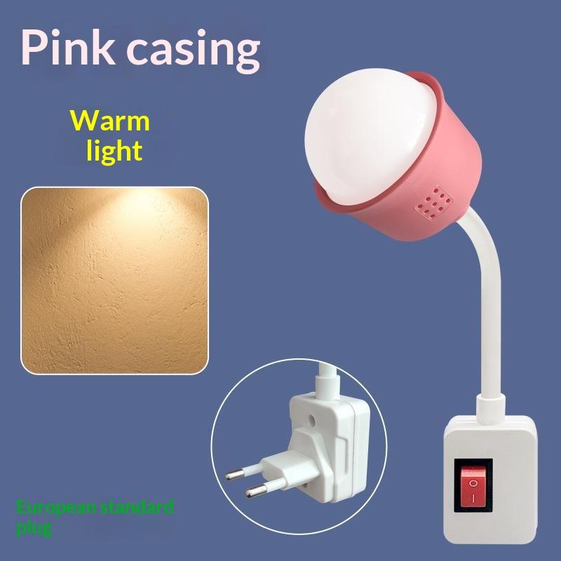 Plug In LED Night Light with Manual Switch Energy Saving Soft Eye Care Lamp for Bedroom Bedside Lighting