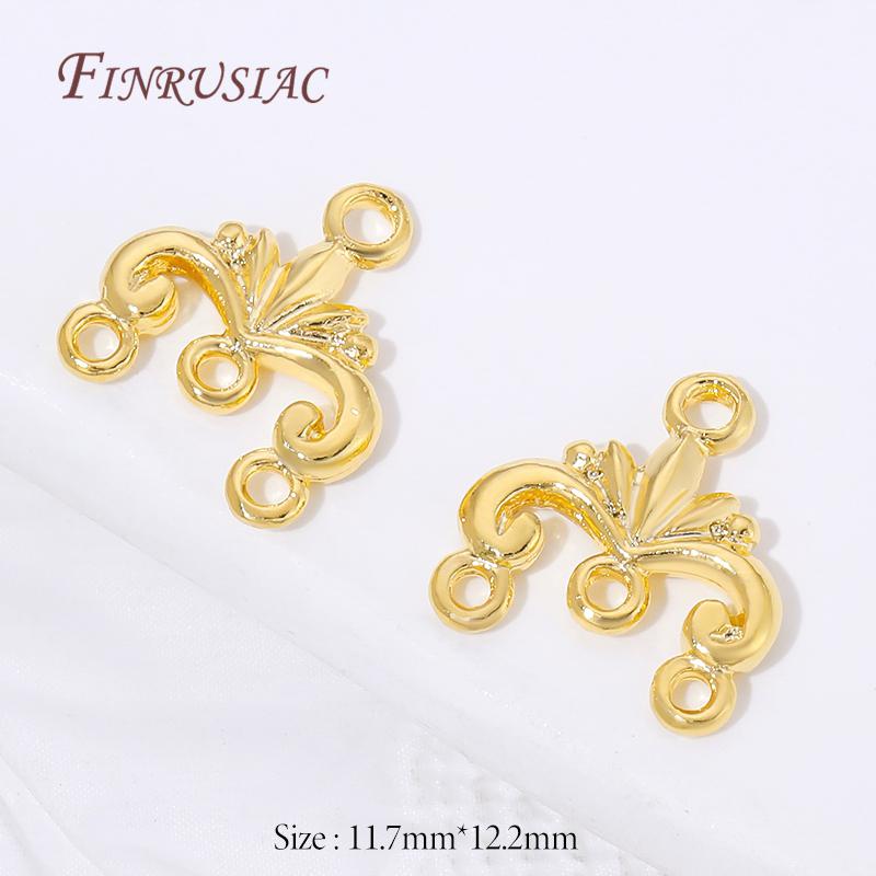 Connectors For Jewerly 18K Gold Plated Brass Connectors For Bracelets Accessories DIY Jewelry Making Supplies,Earrings Findings