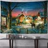 Christmas Night Snow Tapestry Bedroom Living Room Home Wall Decoration