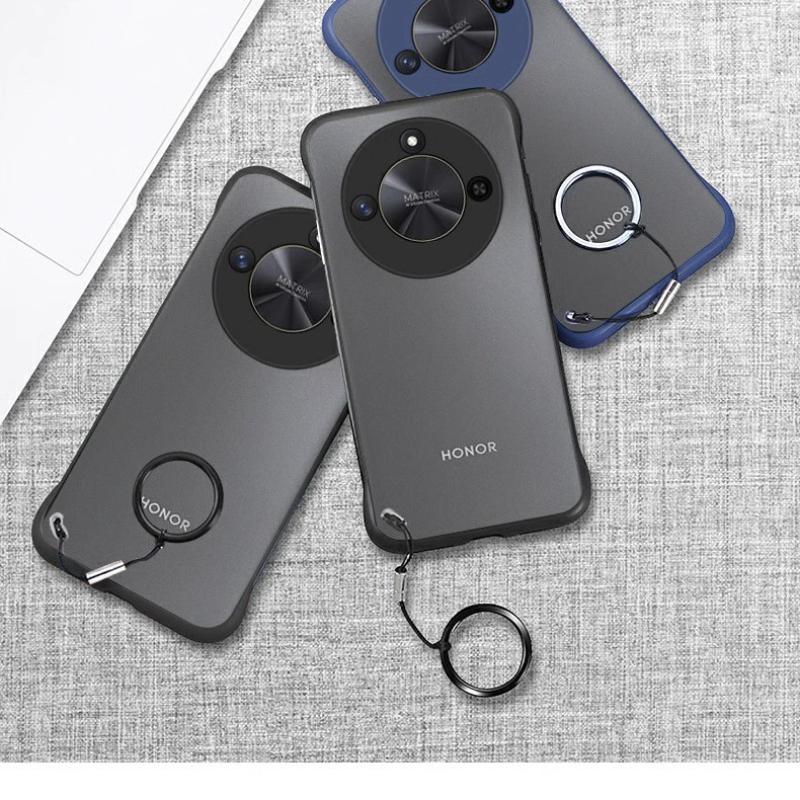 Frameless Phone Case for Honor X9C Smart X9 C Matte Hard PC Translucent Shockproof Bumper Ring Back Case for Honor X60 Pro X60i Borderless Cover