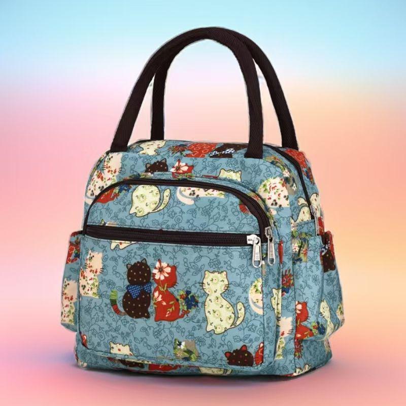 2025 High-End Multi-Pocket Floral Women's Tote Handbag