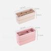 1PC Stroh Lunch Box Nette Mädchen Stil Grundschule Lunch Box Büro Arbeiter Drei Schicht Tragbare Set